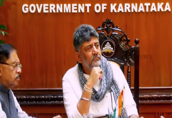 கர்நாடக முதலமைச்சர் டி.கே.சிவக்குமார் காவிரி நீர் பிரச்சினை குறித்து பேசுகிறார்