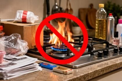 சமையலறையில் கேஸ் அடுப்பு அருகில் பாதுகாப்பு நடவடிக்கைகள்