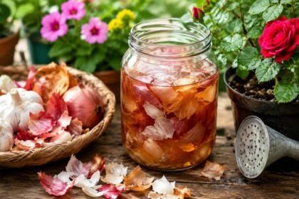 சமையலறைக் கழிவுகளான வெங்காயம் மற்றும் பூண்டுத் தோல்கள்