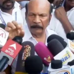 சட்டமன்ற உறுப்பினர் வி.எஸ்.பாபு பேட்டியளிக்கும் காட்சி