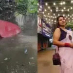 குளத்தில் மூழ்கிய காரை மீட்கும் மீட்புப் படையினர்