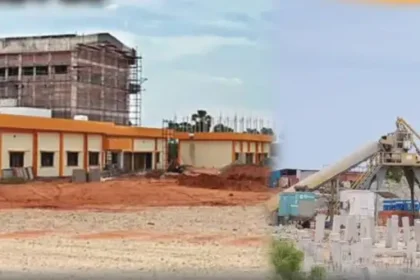 குலசேகரன்பட்டினம் ராக்கெட் ஏவுதளத்தின் கட்டுமானப் பணிகள் நடைபெறும் இடம்