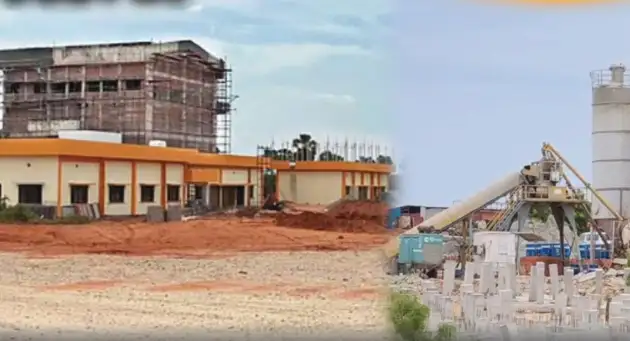 குலசேகரன்பட்டினம் ராக்கெட் ஏவுதளத்தின் கட்டுமானப் பணிகள் நடைபெறும் இடம்