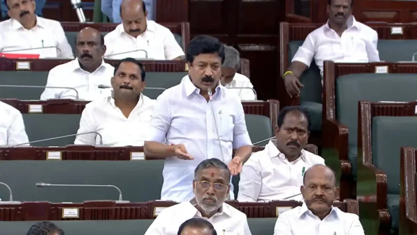 முன்னாள் அமைச்சர் சி.வி.சண்முகம் சட்டப்பேரவையில் பேசுகிறார்