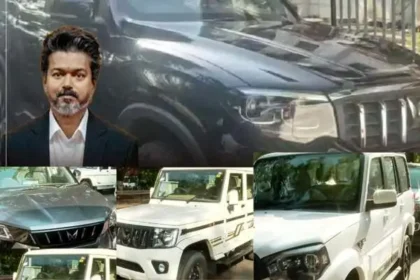சட்டமன்ற உறுப்பினர்கள் தலைமைச் செயலக வளாகத்தில் மஹிந்திரா காரை டெஸ்ட் டிரைவ் செய்கின்றனர்
