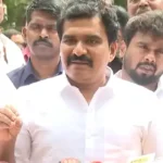அமைச்சர் நிர்மல்குமார் செய்தியாளர்களிடம் பேசுகிறார்