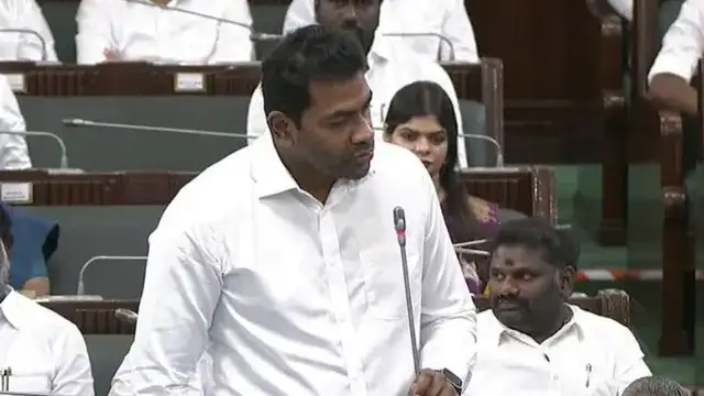 சட்டப்பேரவையில் பேசும் அமைச்சர் ஆதவ் அர்ஜூனா