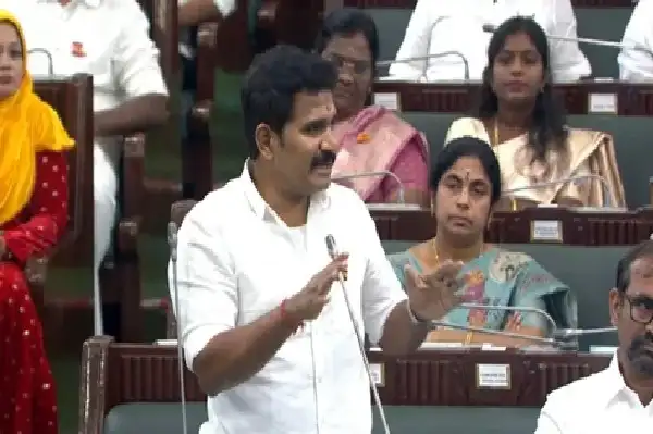 சட்டப்பேரவையில் அமைச்சர் சி.டி.ஆர். நிர்மல்குமார் பேசுகிறார்
