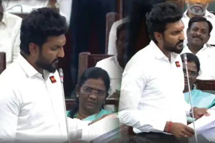 அமைச்சர் சரத்குமார் சட்டப்பேரவையில் உரையாற்றுகிறார்