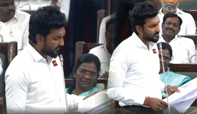 அமைச்சர் சரத்குமார் சட்டப்பேரவையில் உரையாற்றுகிறார்