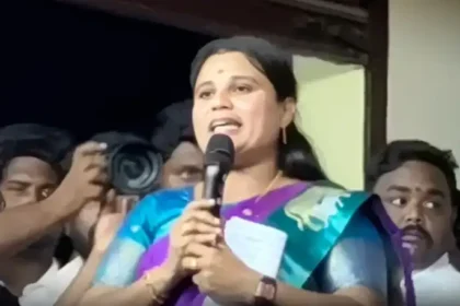 அமைச்சர் ஜெகதீஸ்வரி தவெக பொதுக்கூட்டத்தில் பேசுதல்