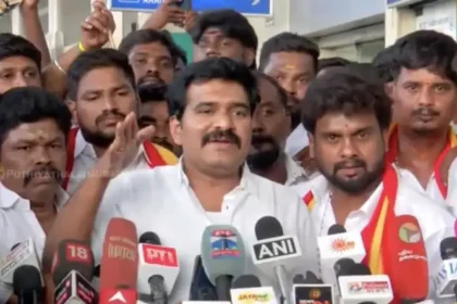 அமைச்சர் நிர்மல் குமார் பேசுகிறார்