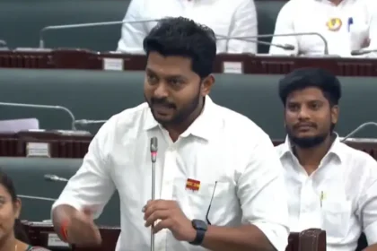 அமைச்சர் பிரபு சட்டப்பேரவையில் உரையாற்றுகிறார்
