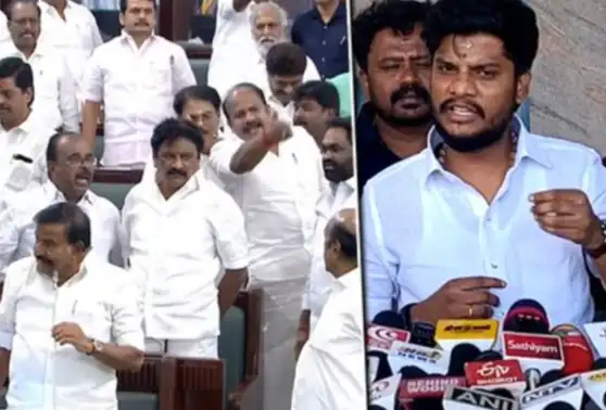 அமைச்சர் ரமேஷ் செய்தியாளர்களிடம் பேசுகிறார்