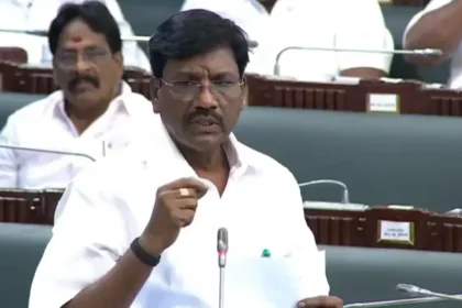 அமைச்சர் விஸ்வநாதன் சட்டப்பேரவையில் உரையாற்றுகிறார்