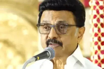 திமுக தலைவர் மு.க.ஸ்டாலின் உரையாற்றுகிறார்