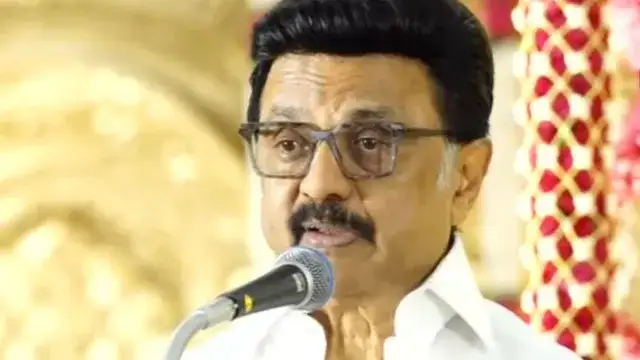 திமுக தலைவர் மு.க.ஸ்டாலின் உரையாற்றுகிறார்