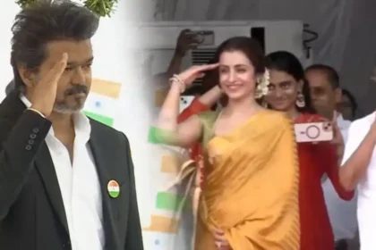 முதலமைச்சர் விஜய் மற்றும் நடிகை திரிஷா சுதந்திர தின விழாவில் பங்கேற்பது