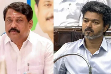 தமிழக பா.ஜ.க தலைவர் நயினார் நாகேந்திரன் பேட்டியளிக்கிறார்