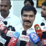 மின்சாரத்துறை அமைச்சர் நிர்மல்குமார் செய்தியாளர்களிடம் பேசுகிறார்