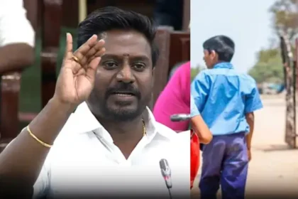 அமைச்சர் ராஜ்மோகன் செய்தியாளர் சந்திப்பில் அறிவிப்புகளை வெளியிடுகிறார்