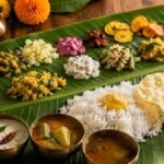 வாழை இலையில் பரிமாறப்படும் ஓணம் சத்யா விருந்து