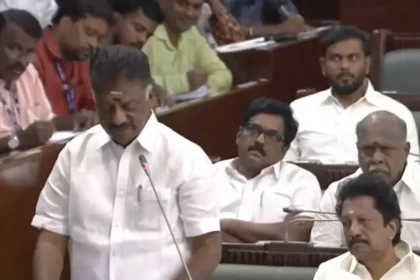 சட்டப்பேரவையில் பேசும் முன்னாள் முதலமைச்சர் ஓ.பன்னீர்செல்வம்
