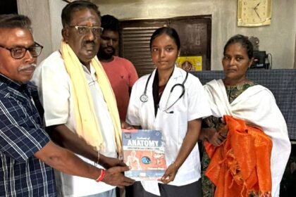 புதுச்சேரி அரசு உள் இடஒதுக்கீடு மூலம் எம்பிபிஎஸ் படித்த மாணவி
