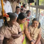 அமைச்சர் கீதா ஜெகதீஸ்வரி ராஜபாளையம் - கொருக்காம்பட்டி புதிய பேருந்து சேவையை கொடியசைத்து தொடங்கி வைக்கிறார்