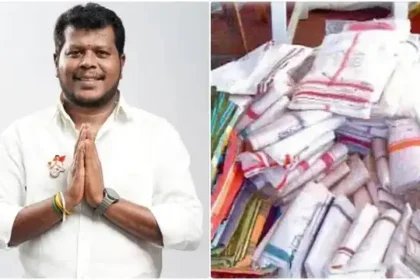 கைத்தறி அமைச்சர் விஜய் பாலாஜி அறிவிப்பு வெளியிடுதல்