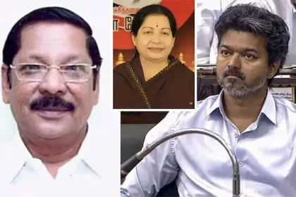 திமுக பொதுக்கூட்டத்தில் பேசும் ஆர்.எஸ். பாரதி