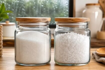 உப்பு டப்பாக்களில் உப்பு கட்டியிருப்பதை காட்டும் படம்