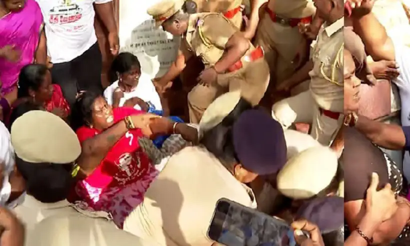 பணி நிரந்தரம், ஊதிய உயர்வு கோரி போராடிய தூய்மைப் பணியாளர்கள் கைது