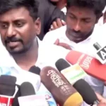 அமைச்சர் ராஜ்மோகன் பள்ளிக்கல்வி நிதி ஒதுக்கீடு குறித்து விளக்கம் அளிக்கிறார்