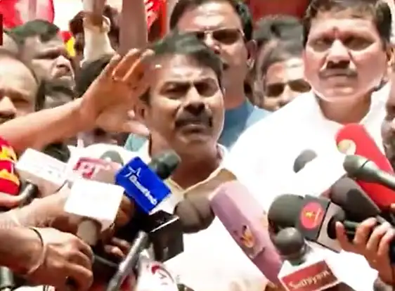 நாம் தமிழர் கட்சி தலைமை ஒருங்கிணைப்பாளர் சீமான்