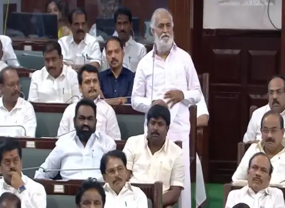 திமுக எம்.எல்.ஏ சேகர்பாபு சட்டப்பேரவையில் உரையாற்றுகிறார்