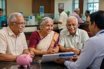 வங்கி ஒன்றில் ஃபிக்ஸட் டெபாசிட் திட்டம் குறித்த அறிவிப்பு பலகை