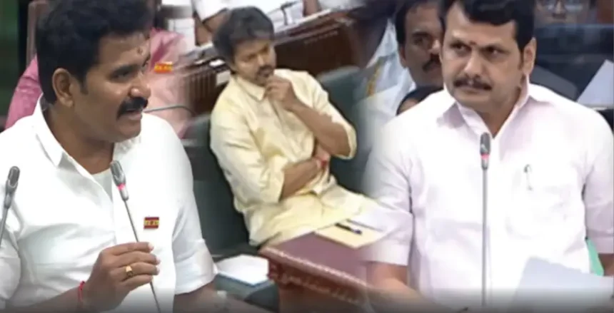சட்டப்பேரவையில் பேசும் திமுக எம்.எல்.ஏ செந்தில் பாலாஜி