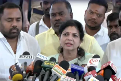 பாமக சட்டமன்ற குழு தலைவர் சௌமியா அன்புமணி செய்தியாளர்களிடம் பேசுகிறார்