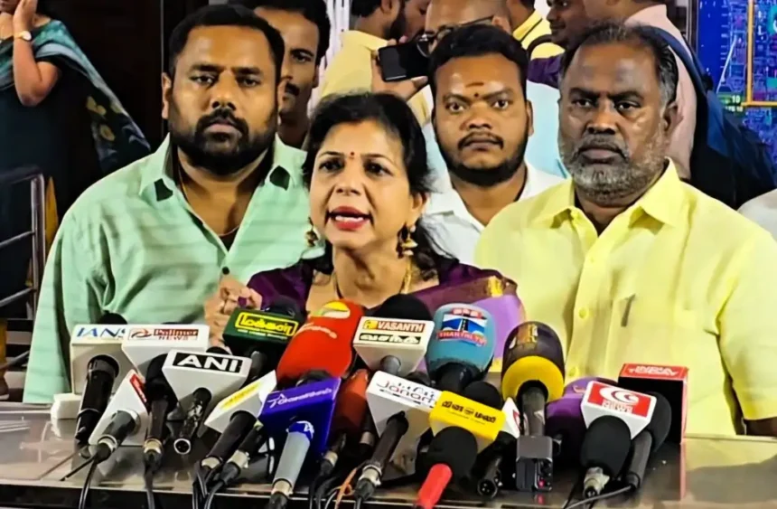 சட்டமன்ற உறுப்பினர் சௌமியா அன்புமணி செய்தியாளர்களிடம் பேசுகிறார்