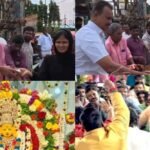முன்னாள் அமைச்சர் எஸ்.பி.வேலுமணி குழந்தைகளுடன் உரையாடுகிறார்