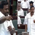 தமிழக சட்டப்பேரவையில் உறுப்பினர்கள் விவாதிக்கும் காட்சி