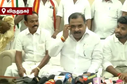 தமிழ்நாடு காங்கிரஸ் கமிட்டி தலைவர் மாணிக்கம் தாகூர்