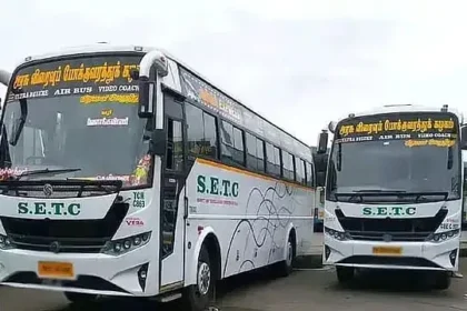 தமிழகத்தில் சிறப்பு பேருந்துகள் இயக்கப்படுவதைக் குறிக்கும் அறிவிப்பு