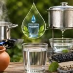 சுத்தமான குடிநீர் பாத்திரத்தில் சேமிக்கப்படும் காட்சி