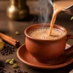 டீ கோப்பை மற்றும் மசாலாப் பொருட்கள்