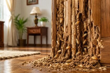வீட்டுக்குள் கரையான்கள் தென்படும் மண் பாதைகள்