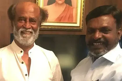 நடிகர் ரஜினிகாந்த் வாழ்த்து தெரிவிக்கும் புகைப்படம்