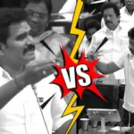 சட்டப்பேரவையில் விவாதிக்கும் உதயநிதி ஸ்டாலின் மற்றும் நிர்மல்குமார்