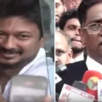 திமுக மூத்த வழக்கறிஞர் என்.ஆர். இளங்கோ செய்தியாளர்களை சந்திக்கும் காட்சி